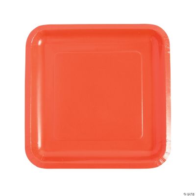 coral disposable plates
